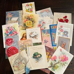 Assorted Vintage Used Birthday Cards (Set of 20)
